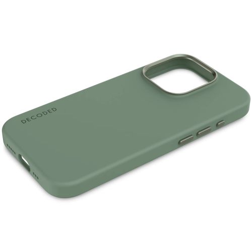 DECODED Silicone Backcover w/MagSafe for iPhone 15 Pro - Sage Leaf Green
