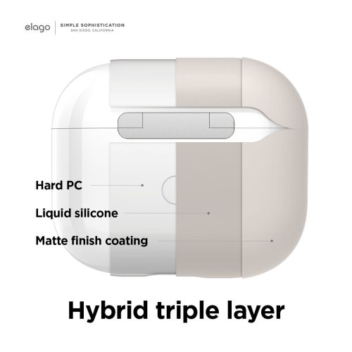 Elago AirPods 3 Liquid Hybrid Case Stone