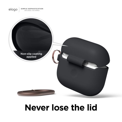 Elago AirPods 3 Hang Silicon Case Black