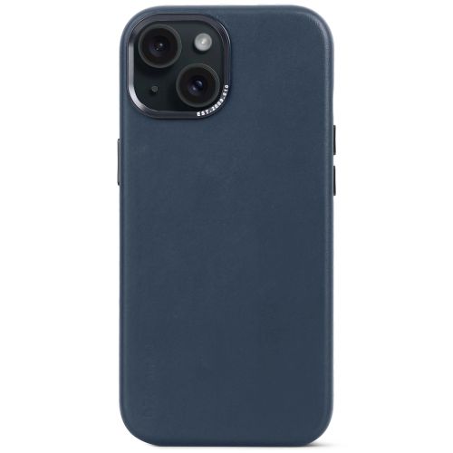 DECODED Leather Case w/MagSafe + Wallet for iPhone 15 - True Navy