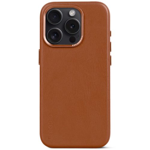 DECODED Leather Case w/MagSafe + Wallet for iPhone 15 Pro Max - Tan