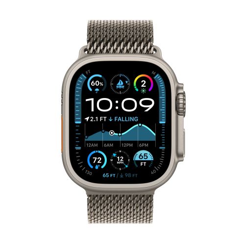 Apple Watch Ultra 2 GPS + Cellular 49mm Natural Titanium - Natural Titanium Milanese Loop - Small