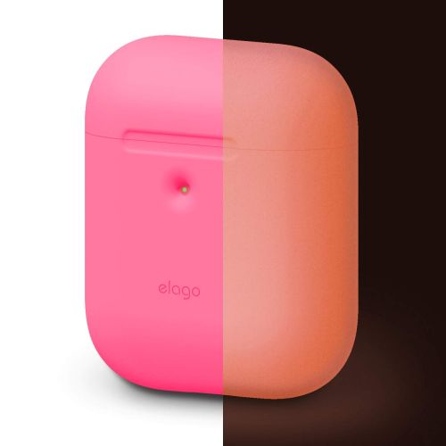 ELAGO Airpod 2 Silicone Case Neon Hot Pink