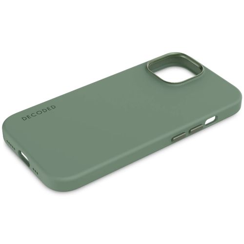 DECODED Silicone Backcover w/MagSafe for iPhone 15 Plus - Sage Leaf Green