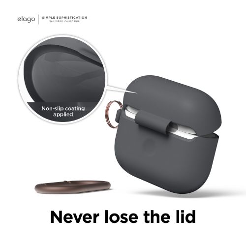 Elago AirPods 3 Hang Silicon Case Dark Gray