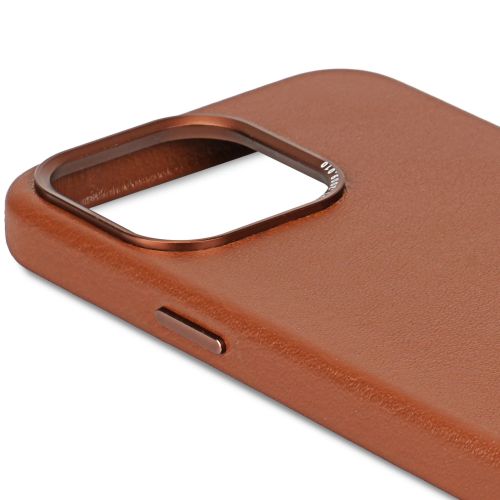 DECODED Leather Backcover w/MagSafe for iPhone 15 Plus - Tan