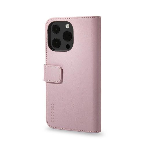 DECODED Detachable Wallet Case iPhone 13 Pro Max Leather Powder Pink