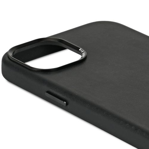 DECODED Leather Backcover w/MagSafe for iPhone 15 - Black