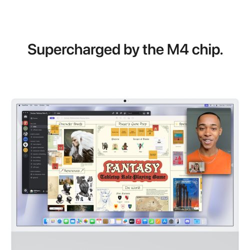 iMac 24” 4.5K Retina, Apple M4 8C CPU, 8C GPU 16GB/1TB/Silver/Gigabit Ethernet/SWE