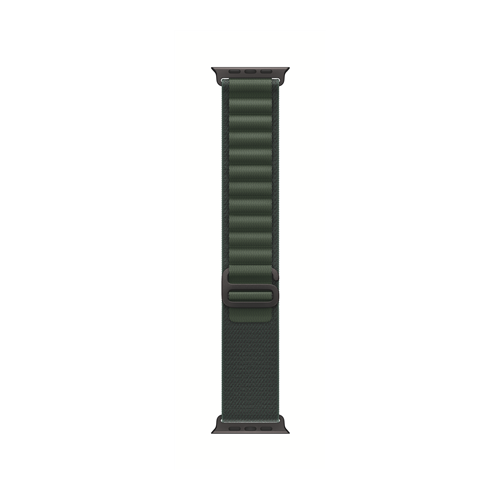 Apple Watch 49mm Alpine Loop Dark Green - Medium - Natural Titanium