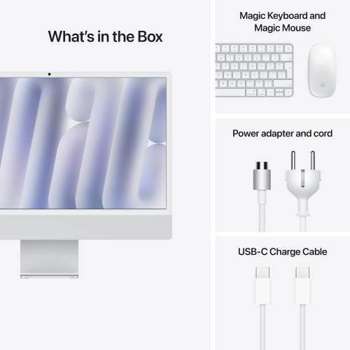 iMac 24” 4.5K Retina, Apple M4 8C CPU, 8C GPU 16GB/1TB/Silver/Gigabit Ethernet/SWE