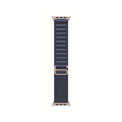 Apple Watch 49mm Alpine Loop Navy -Medium - Natural Titanium