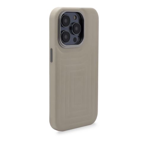 Decoded Leather Embossed Backcover for iPhone 14 Pro Max Clay