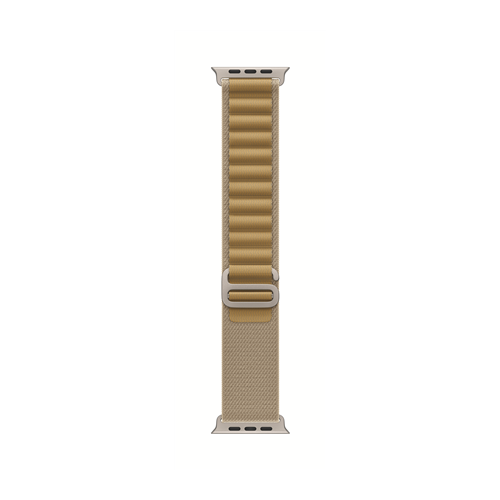 Apple Watch 49mm Alpine Loop Tan -Medium - Natural Titanium