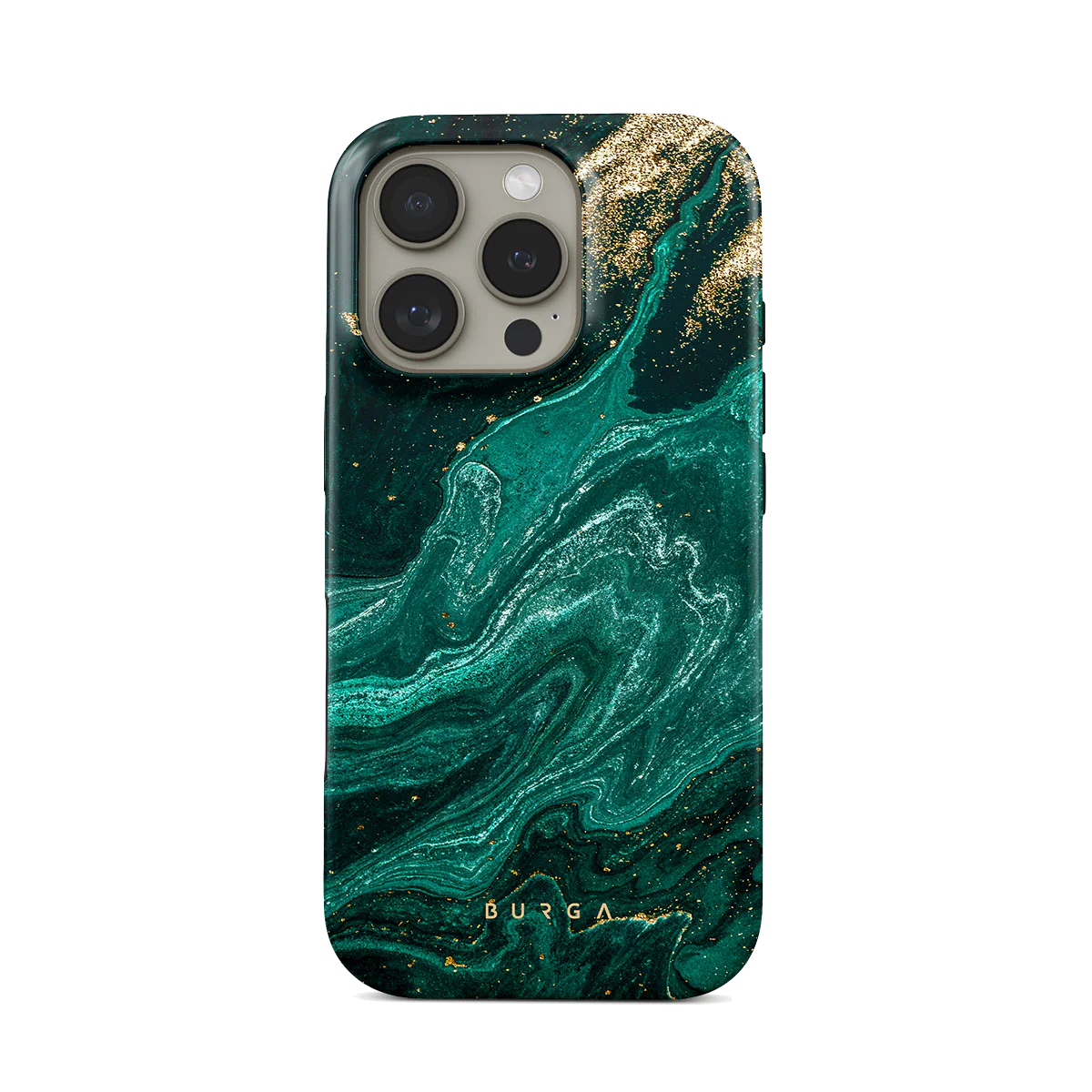 Green and gold Burga Emerald Pool phonecase